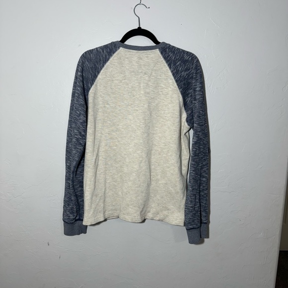 Lucky Brand Grey Label Men's L Two-Tone Cream Softness Knitwear Henley Shirt LS - Picture 3 of 3